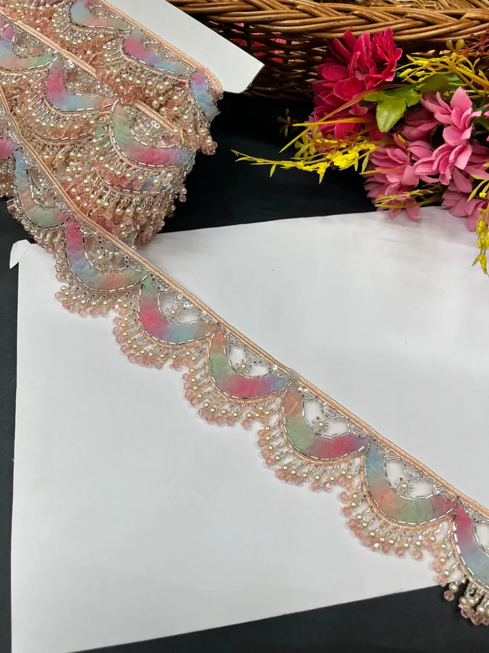 Multicoloured Imported Hanging Lace - Multi
